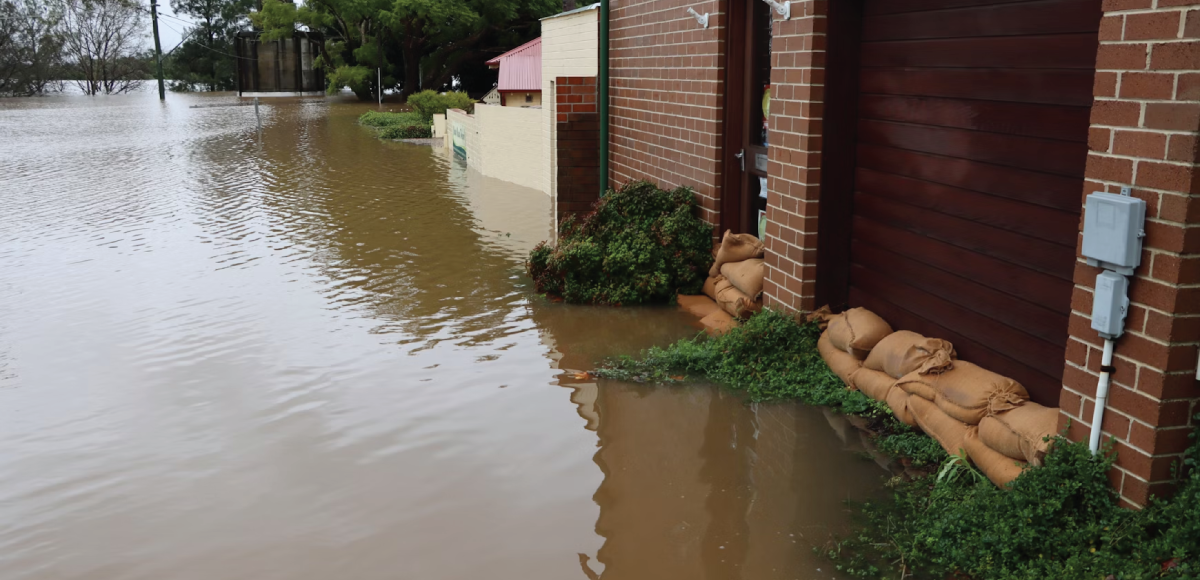 Water damage in the house